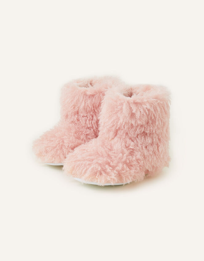 Girls Yetti Slipper Boots, Pink (PINK), large