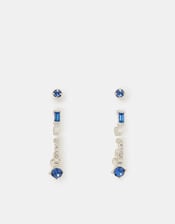 3-Pack Sparkle Hoop Stud Earrings, , large