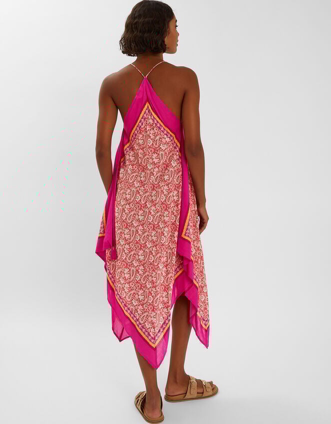 Paisley Print Hanky Hem Maxi Dress, Pink (PINK), large