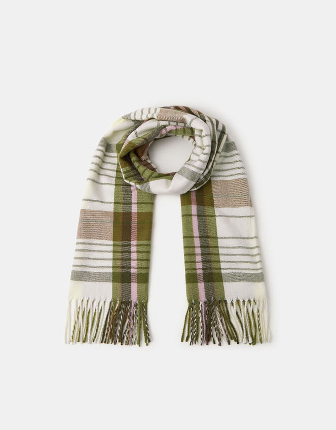 Check Print Blanket Scarf, , large