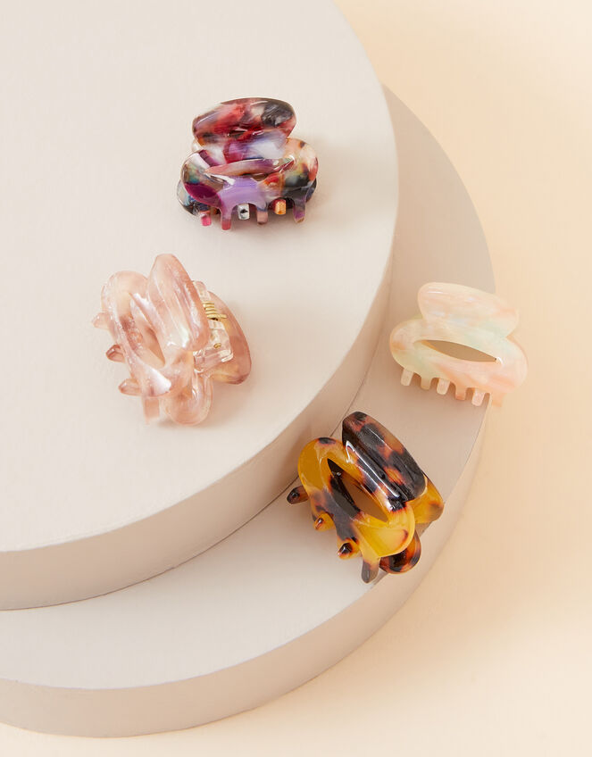 Mini Oval Resin Claw Clips 4 Pack, , large