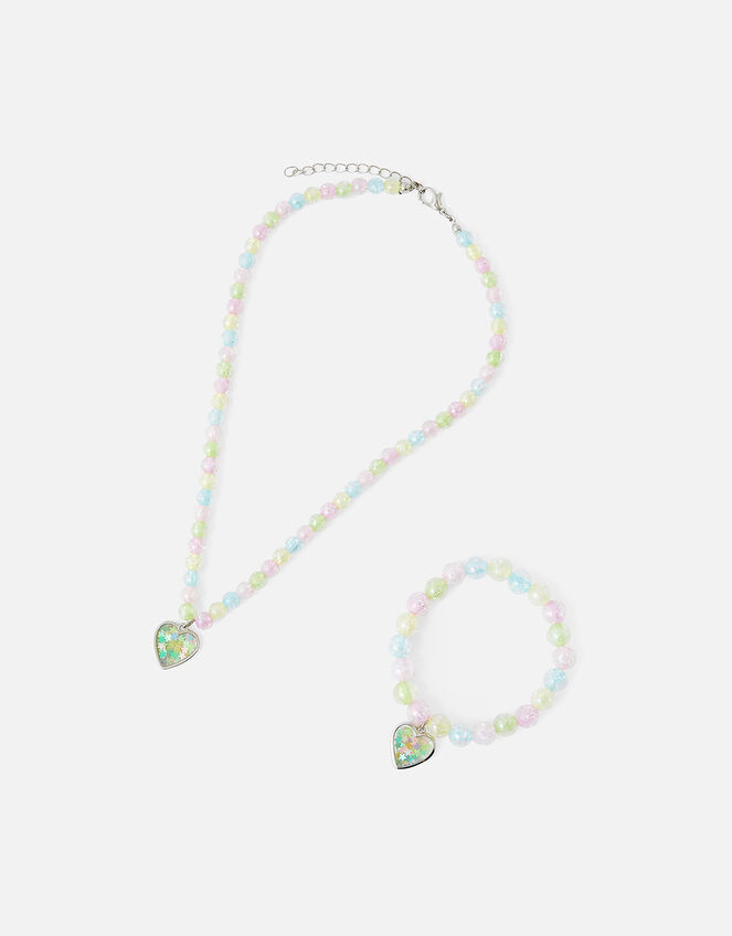 Heart Bracelet and Necklace Set, , large