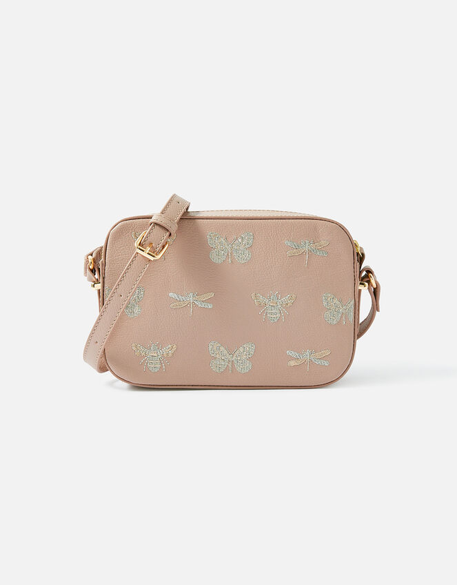 Embroidered Insects Cross-Body Bag, , large