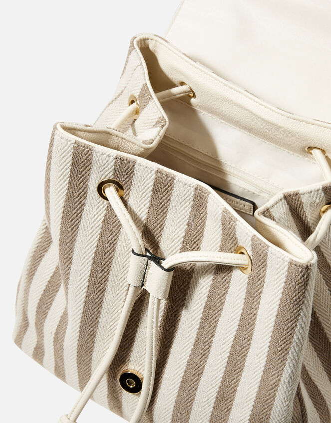 Woven Stripe Rucksack, , large