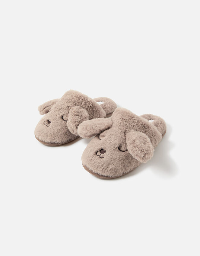 Puppy Mule Slippers, Tan (TAN), large