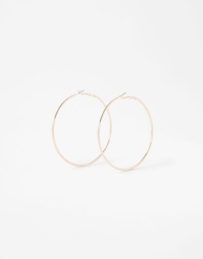 Medium Simple Hoop Earrings, , large