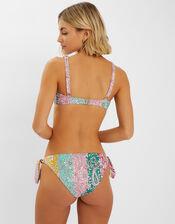 Paisley Print Tie Bikini Top, Multi (BRIGHTS MULTI), large