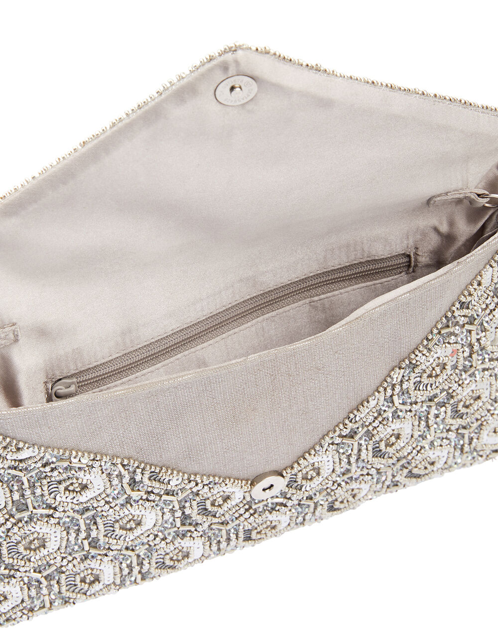 Tamara Embellished Clutch Bag Silver Clutch bags Accessorize UK