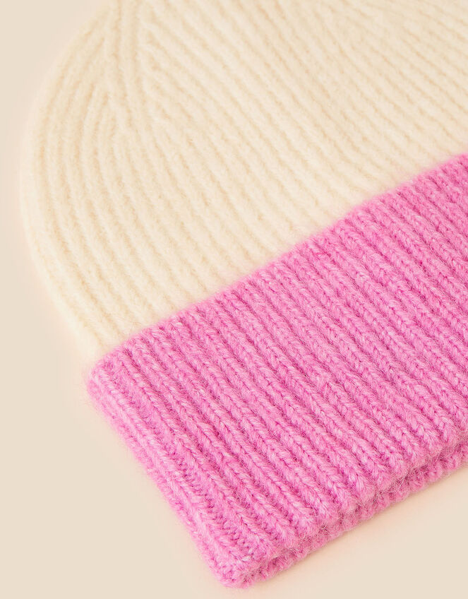 Colourblock Beanie, Pink (PINK), large
