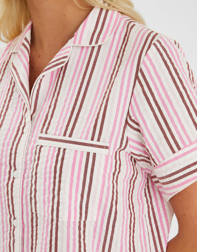 Stripe Seersucker Short Pyjamas Set, Multi (MULTI), large