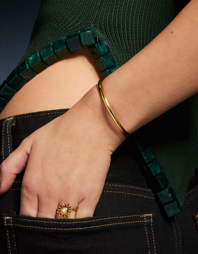 14ct Gold-Plated Cuff Bracelet, , large