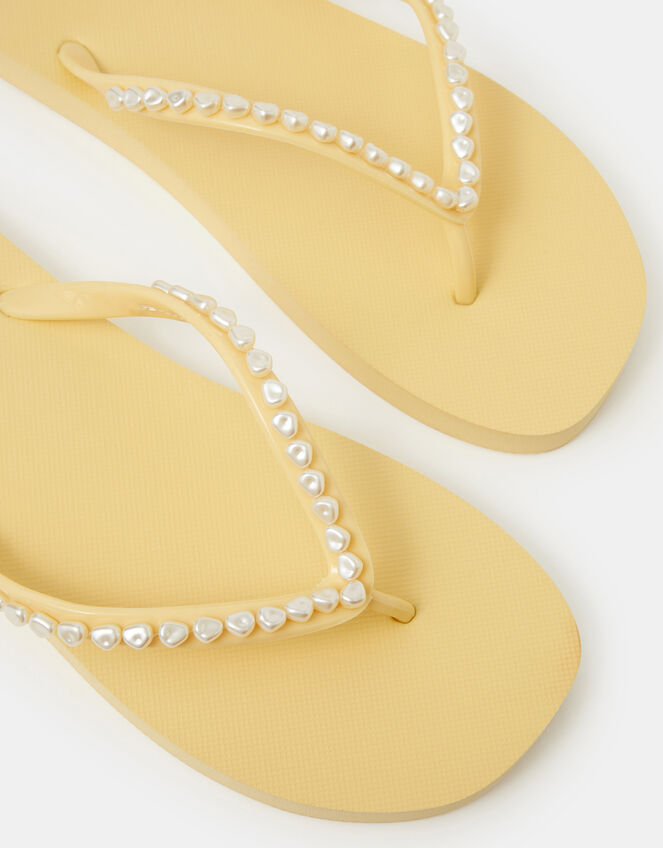 Pearl Flip Flops, Yellow (YELLOW), large