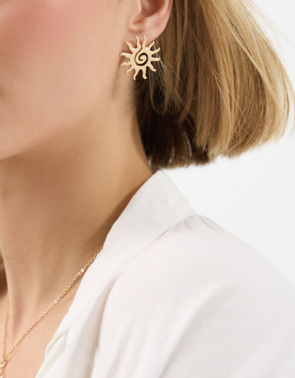 Molten Sun Stud Earrings, , large