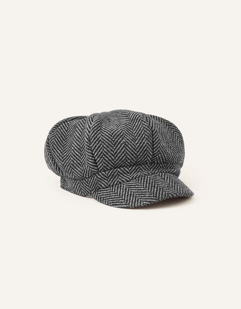 Herringbone Baker Boy Hat, , large