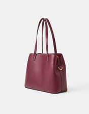 Webbing Strap Shoulder Bag , Red (BURGUNDY), large