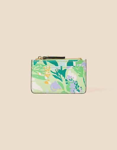 Floral Print Card Holder Green, Green (GREEN), large