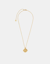 14ct Gold-Plated Coin Spinner Pendant Necklace, , large