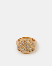Diamante Shell Ring Gold, Gold (GOLD), large