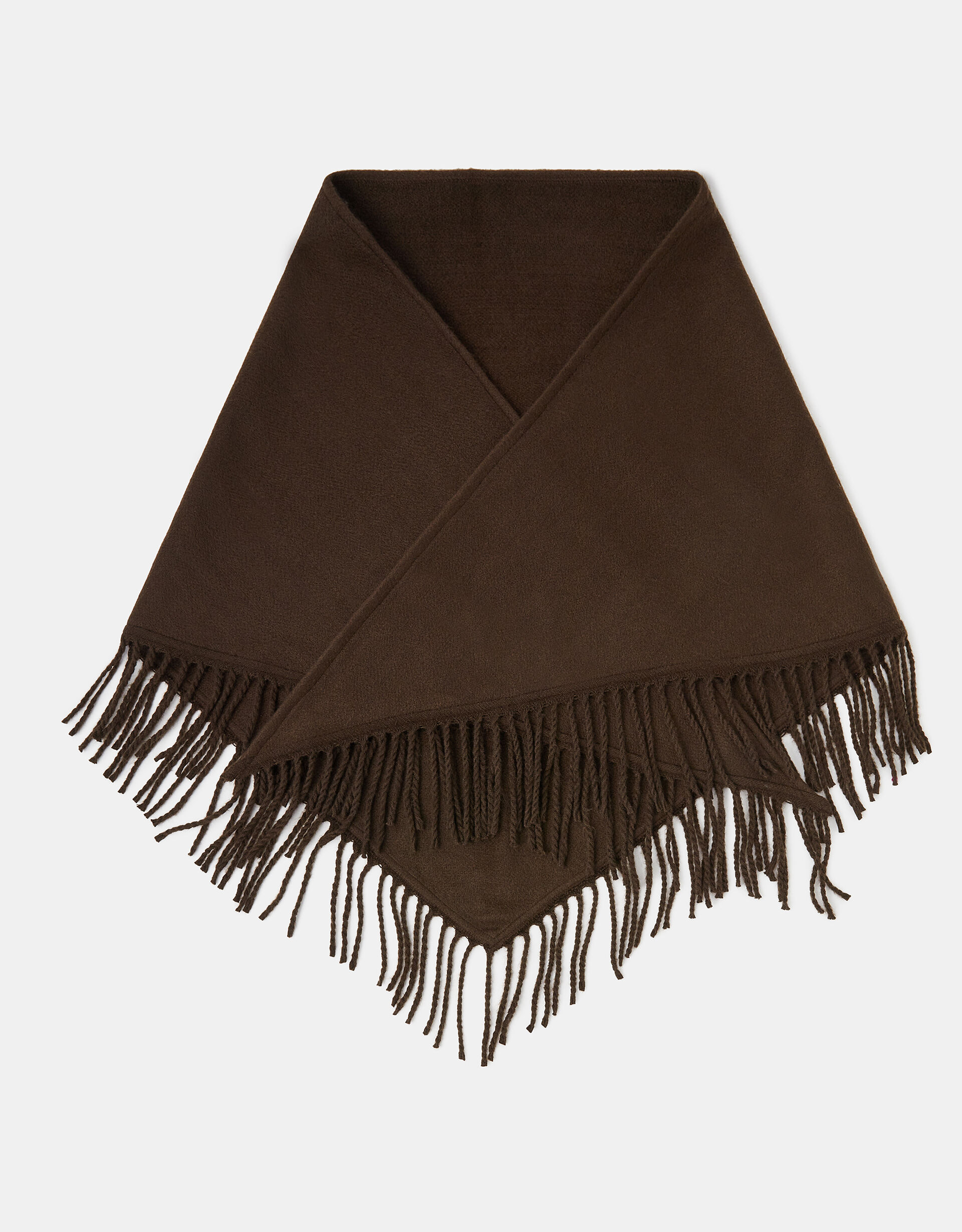 Large Tassel Knit Triangle Scarf | Scarves | Accessorize Global