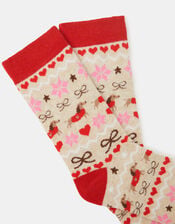 Sausage Dog Fair Isle Socks, , large
