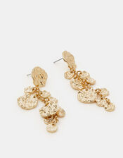 Molten Coin Drop Earrings, , large