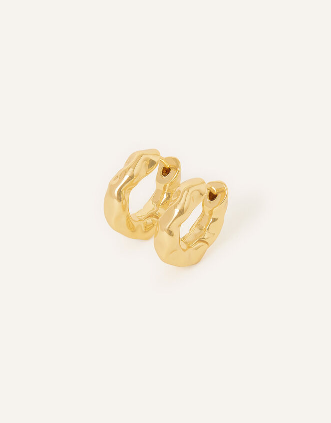 14ct Gold-Plated Chubby Molten Hoop Earrings | Z for Accessorize ...