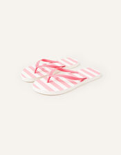 Stripe Flip Flops , Pink (PINK), large