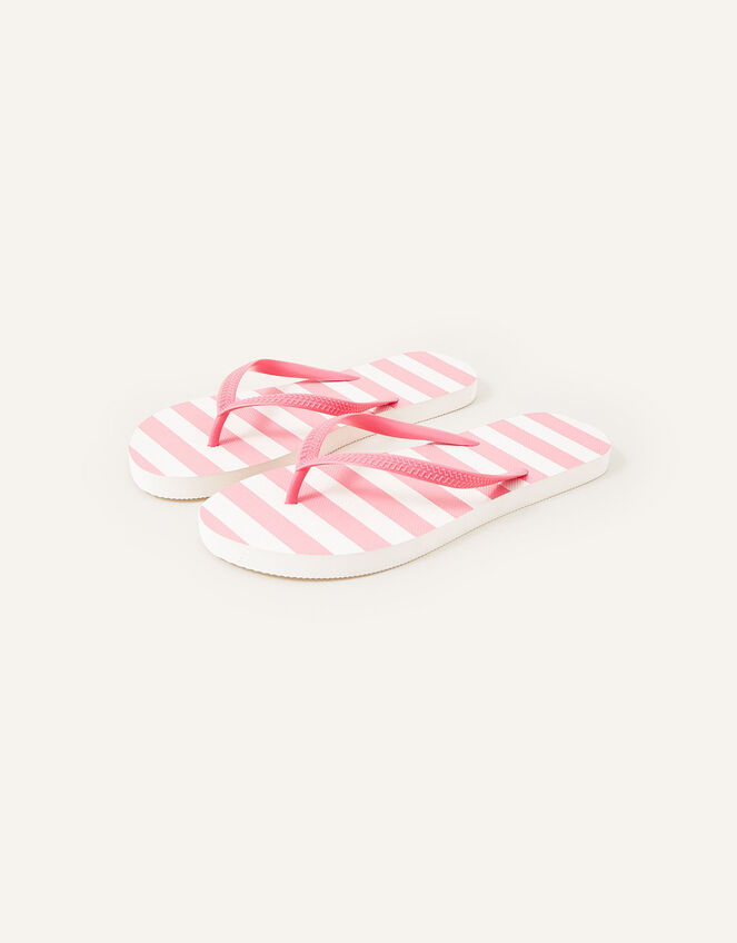 Stripe Flip Flops , Pink (PINK), large
