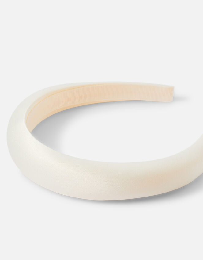Padded Satin Headband, , large