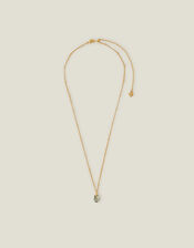 14ct Gold-Plated Pear Drop Pendant Necklace, , large