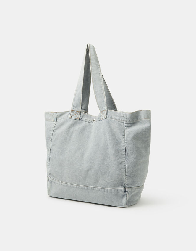 Brunch Club Denim Shopper Bag, , large