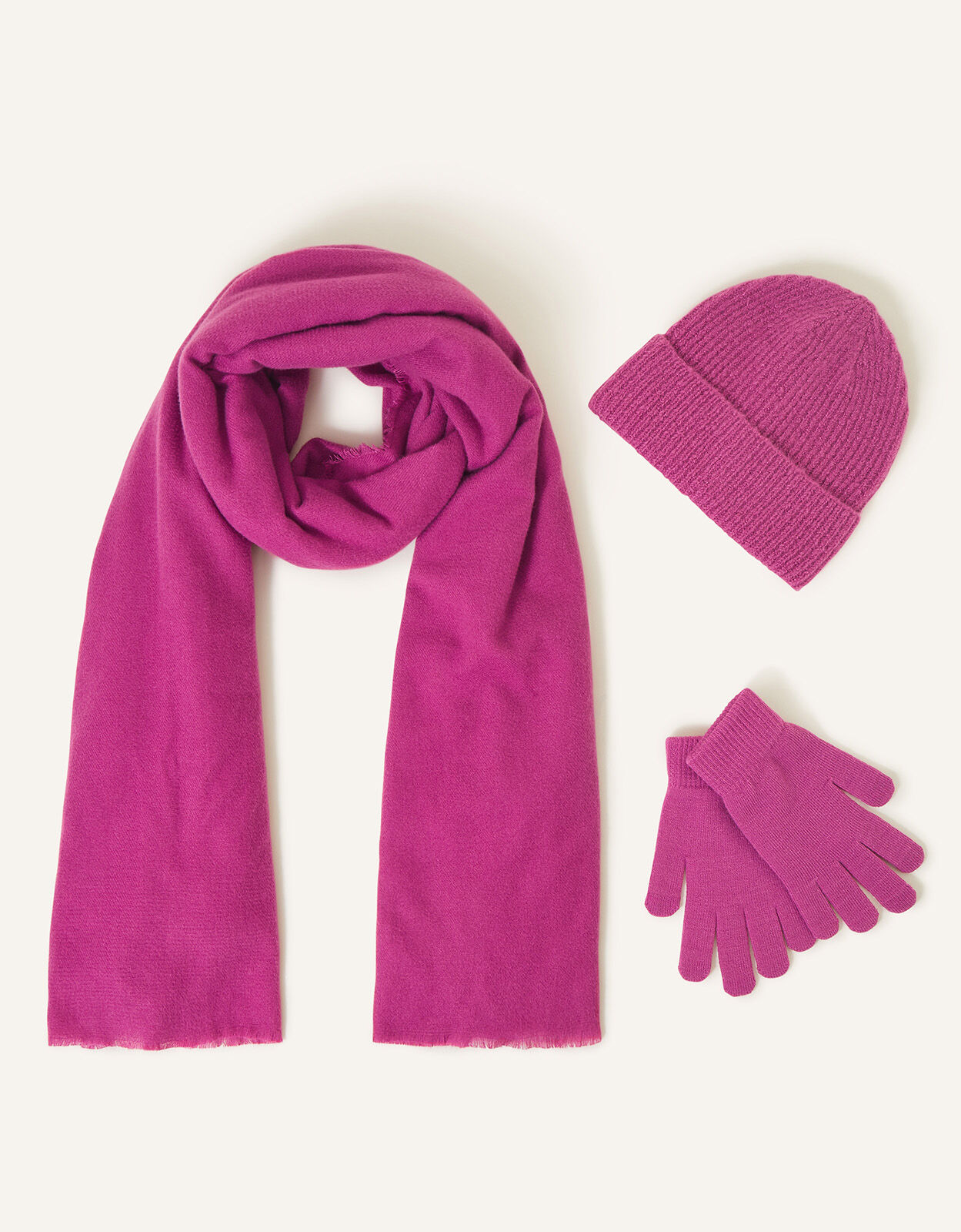 Super Soft Hat Gloves and Scarf Set Pink Sale Accessories