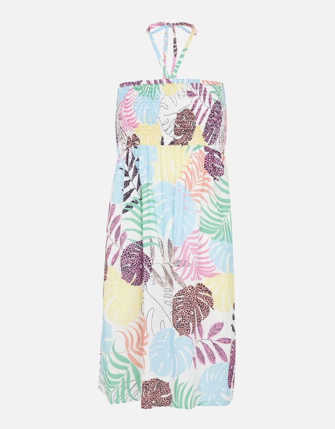 Palm Print Bandeau Dress, Multi (BRIGHTS-MULTI), large