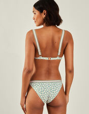 Daisy Print Bikini Bottoms, Green (LIGHT GREEN), large