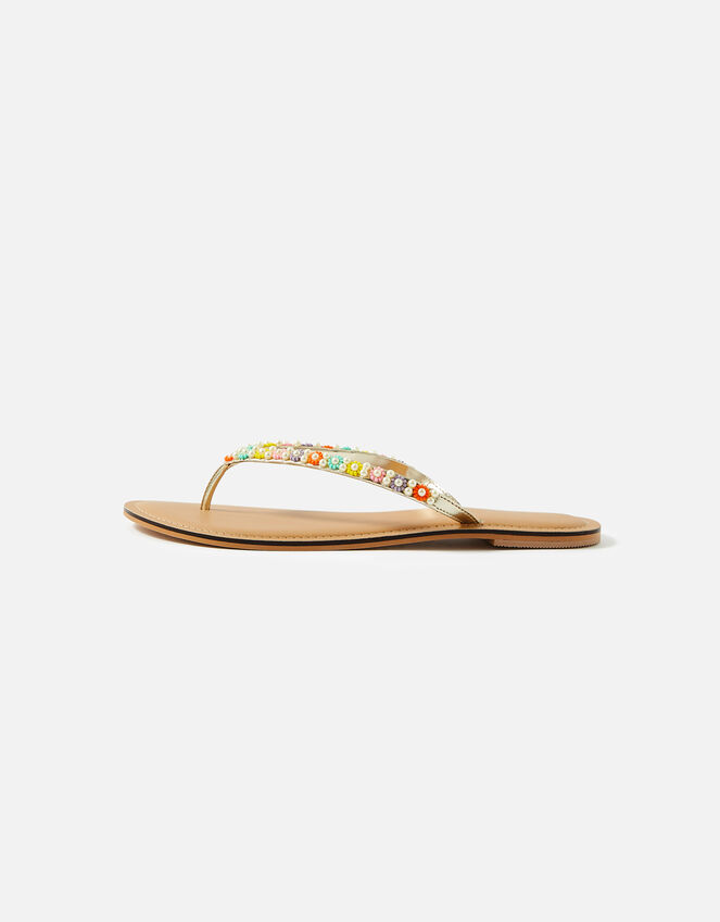 Daisy Beaded Flip Flops, Multi (BRIGHTS-MULTI), large