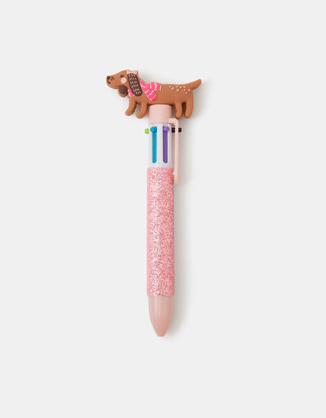 Girls Sausage Dog Multi Colour Pen, , large
