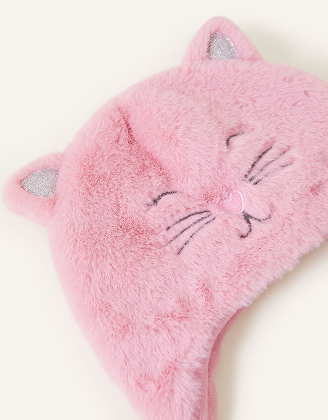 Faux Fur Fluffy Cat Chullo Hat, Pink (PINK), large