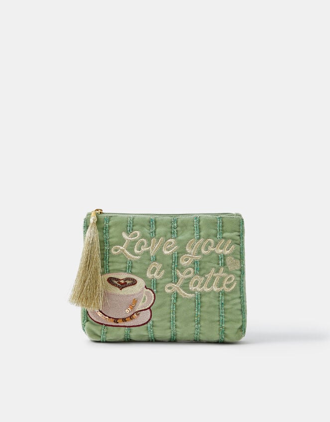 Love You A Latte Velvet Pouch, , large