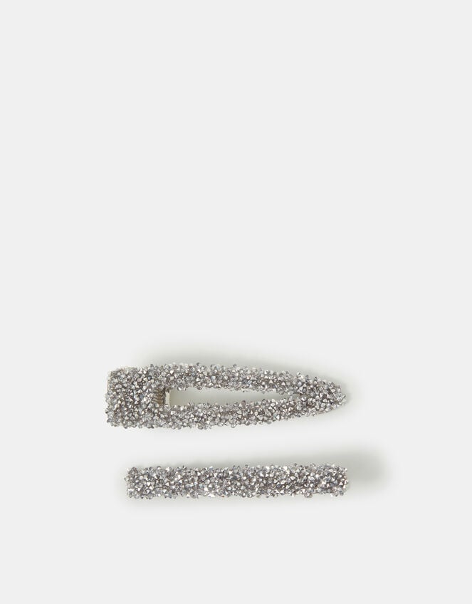 2-Pack Encrusted Hair Clips, , large