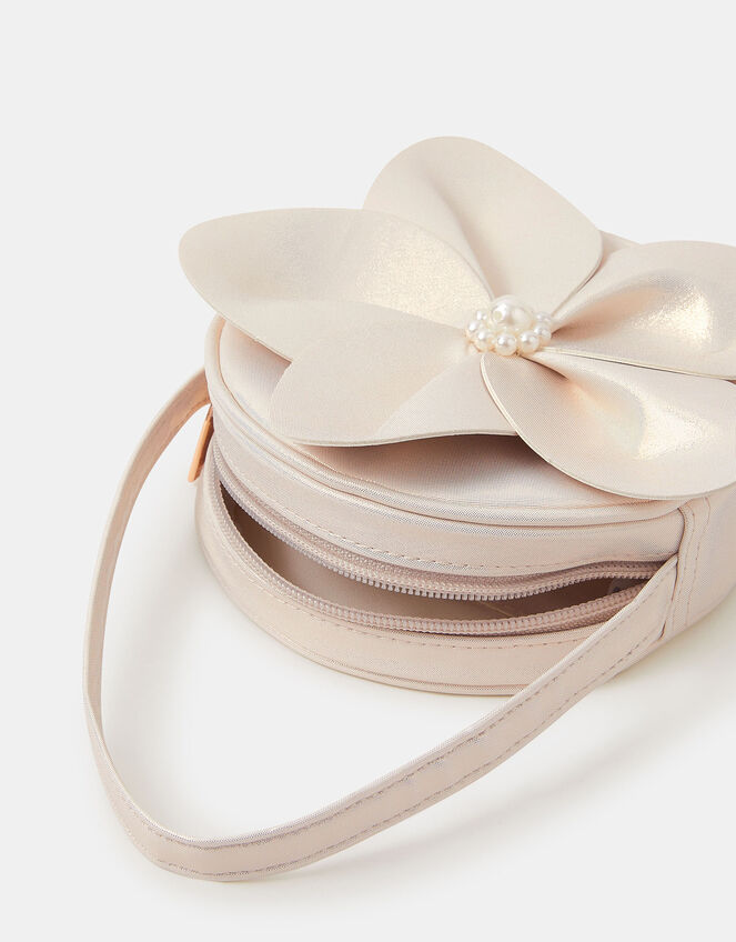 Girls Appliqué Flower Handbag, , large