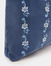 Floral Embroidered Cord Shopper Bag, , large