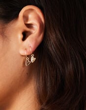 3-Pack Heart Hoop Earrings, , large