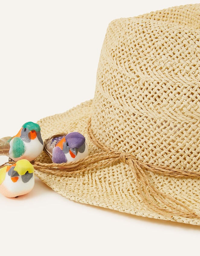 Straw Trim Hat, Natural (NATURAL), large
