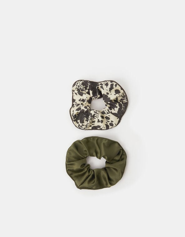 2-Pack Mix Cow Print Hair Scrunchies, , large