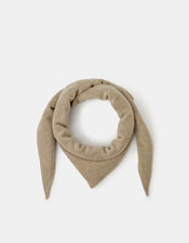 Large Knitted Triangle Scarf, , large