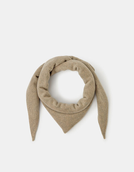 Large Knitted Triangle Scarf, , large