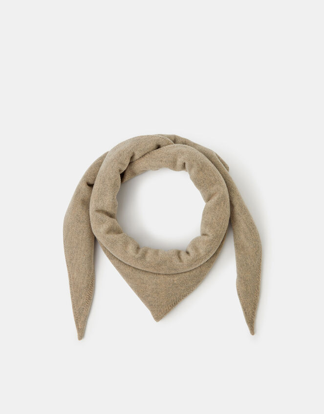 Large Knitted Triangle Scarf, , large