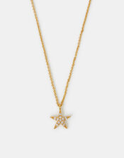 14ct Gold-Plated Starfish Pendant Necklace, , large