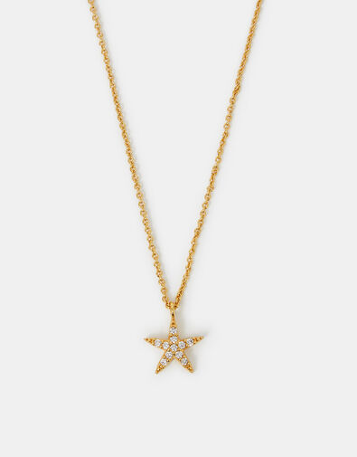 14ct Gold-Plated Starfish Pendant Necklace, , large