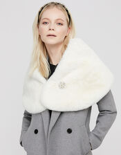 Luxe Faux Fur Bridal Tippet, , large